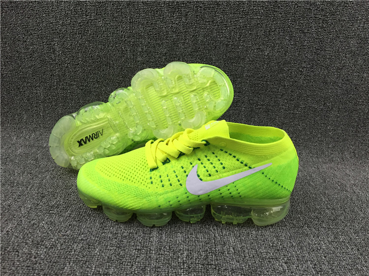 Nike Flyknit Air VaporMax 2018 Men's Running Shoes Fluorescent green